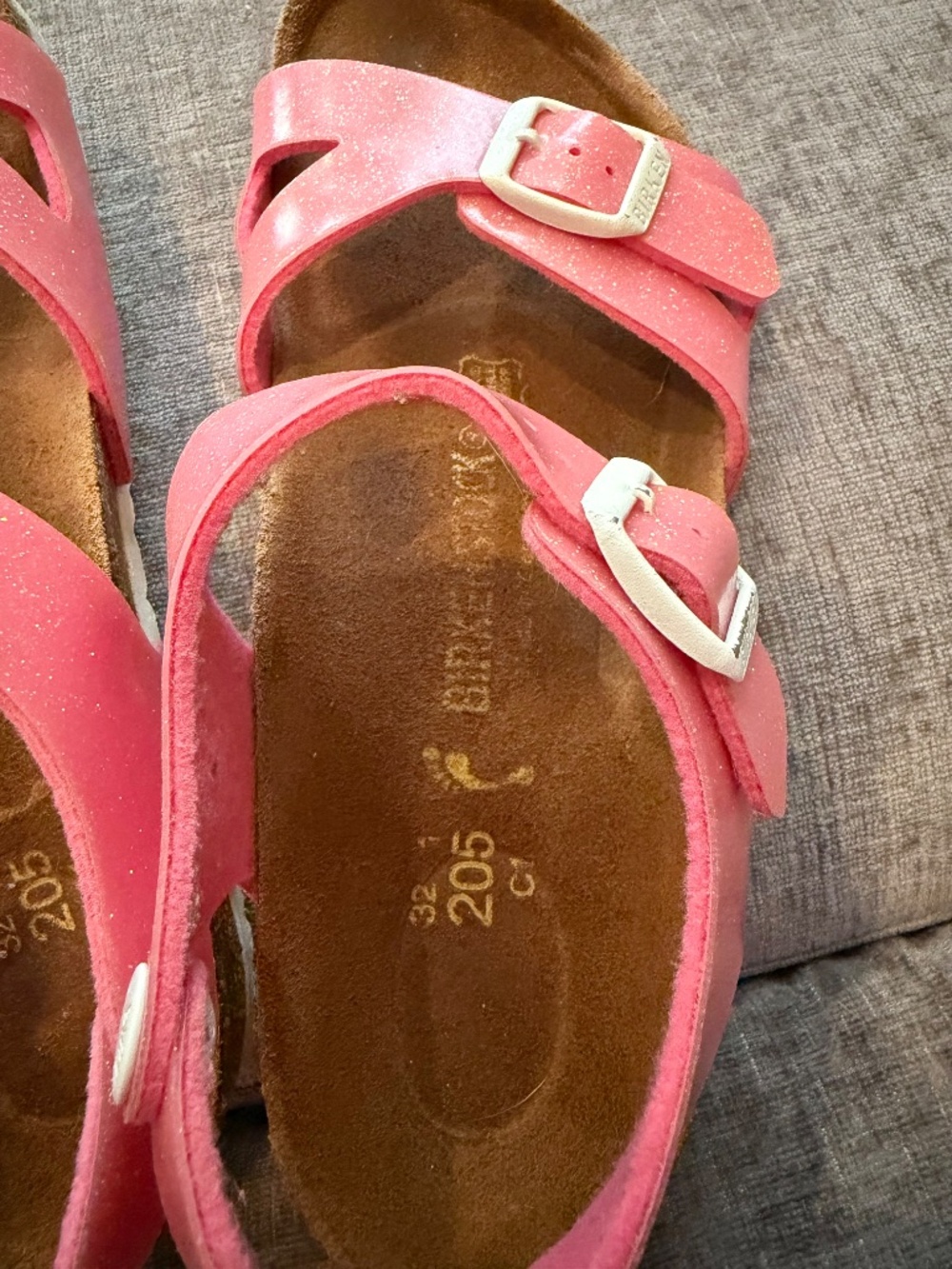 Girls pink glitter Birkenstocks Size 1 - Picture 5 of 5
